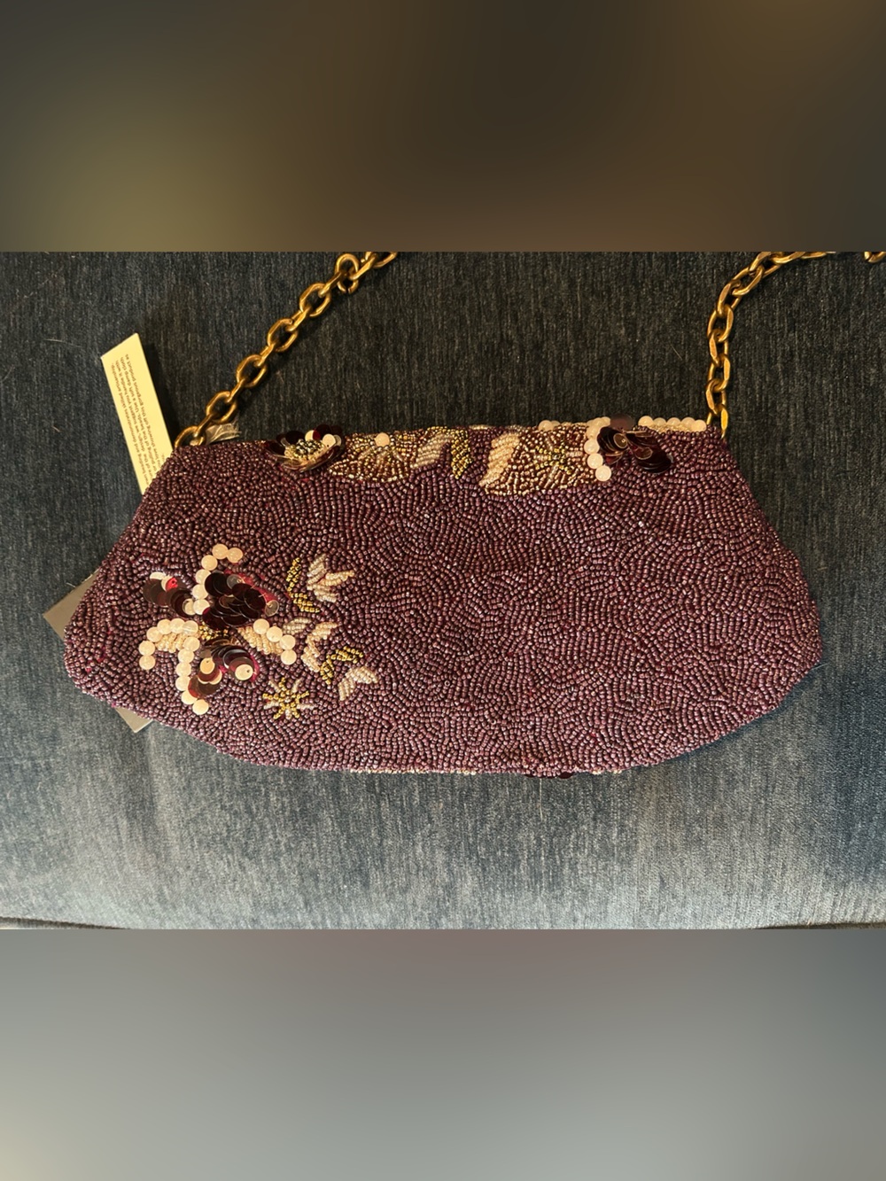 NWT Beaded Floral Bag - Picture 2 of 5